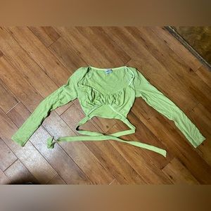 Urban outfitters cropped tie long sleeve BRAND NEW!